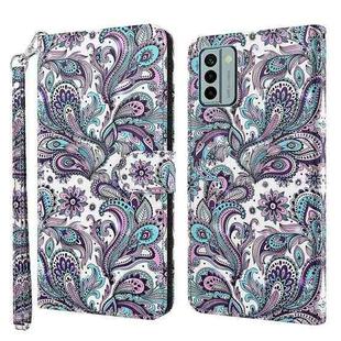 For Nokia G22 3D Painting Pattern Flip Leather Phone Case(Swirl Pattern)