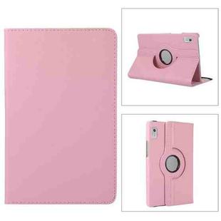 For Lenovo Tab M9 360 Degree Rotation Litchi Texture Tablet Leather Case with Holder(Pink)
