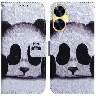 For Realme C55 Coloured Drawing Flip Leather Phone Case(Panda)