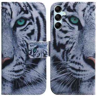 For Samsung Galaxy M14 Coloured Drawing Flip Leather Phone Case(Tiger)