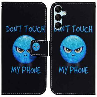 For Samsung Galaxy M14 Coloured Drawing Flip Leather Phone Case(Anger)