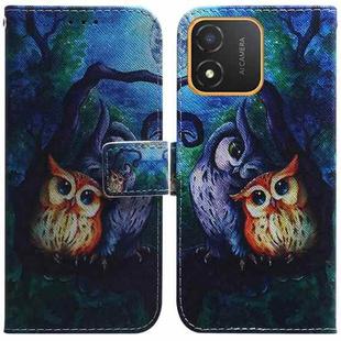 For Honor X5 Coloured Drawing Flip Leather Phone Case(Oil Painting Owl)