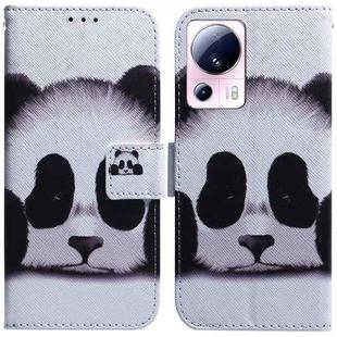 For Xiaomi 13 Lite / Civi 2 Coloured Drawing Flip Leather Phone Case(Panda)