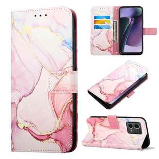 For Motorola Moto G Stylus 5G 2023 PT003 Marble Pattern Flip Leather Phone Case(LS005)