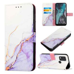 For Nokia C22 PT003 Marble Pattern Flip Leather Phone Case(LS006)