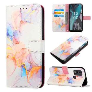For Nokia C22 PT003 Marble Pattern Flip Leather Phone Case(LS004)
