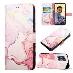 For Realme C55 PT003 Marble Pattern Flip Leather Phone Case(LS005)