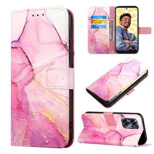 For Realme C55 PT003 Marble Pattern Flip Leather Phone Case(LS001)