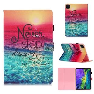 For iPad Pro 11 (2020) Colored Drawing Horizontal Flip Leather Tablet Case, with Sleep / Wake-up Function & Holder & Card Slo & Wallet(Dream Catcher)