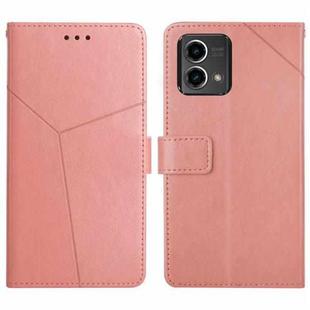 For Motorola Moto G Stylus 5G 2023 HT01 Y-shaped Pattern Flip Leather Phone Case(Pink)