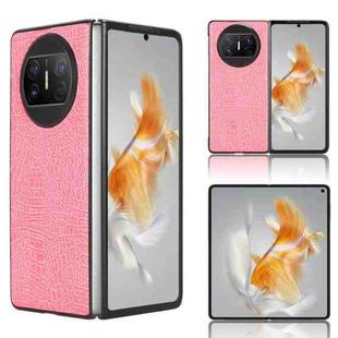 For Huawei Mate X3 Crocodile Texture Phone Case(Pink)