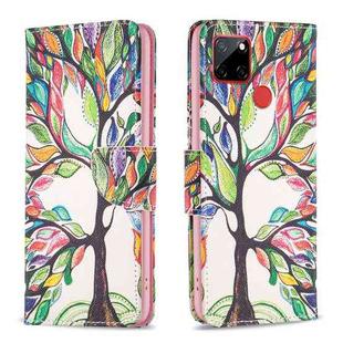 For Nokia C12 Colored Drawing Pattern Leather Phone Case(Tree Life)