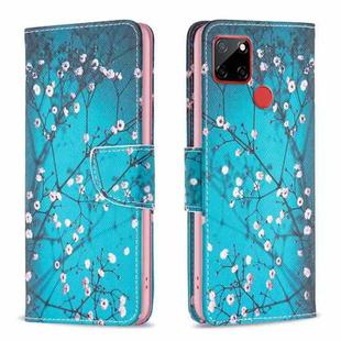 For Nokia C12 Colored Drawing Pattern Leather Phone Case(Plum Blossom)