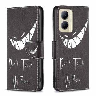For Realme C33 Colored Drawing Pattern Leather Phone Case(Smirk)