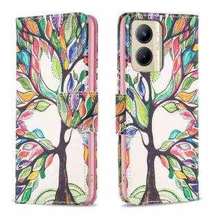 For Realme C33 Colored Drawing Pattern Leather Phone Case(Tree Life)