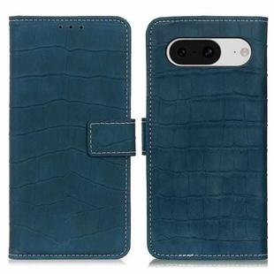 For Google Pixel 8 Magnetic Crocodile Texture Leather Phone Case(Green)