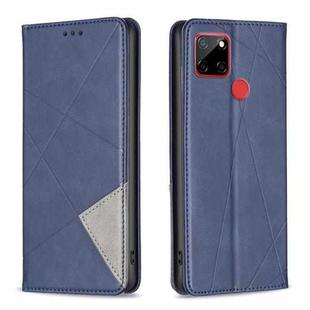 For Nokia C12 Rhombus Texture Magnetic Leather Phone Case(Blue)