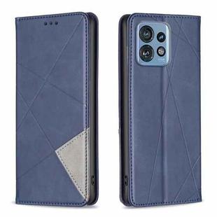 For Motorola Edge 40 Pro 5G / Moto X40 /X40 Pro Rhombus Texture Magnetic Leather Phone Case(Blue)