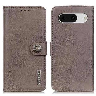 For Google Pixel 8 KHAZNEH Cowhide Texture Horizontal Flip Leather Phone Case(Khaki)