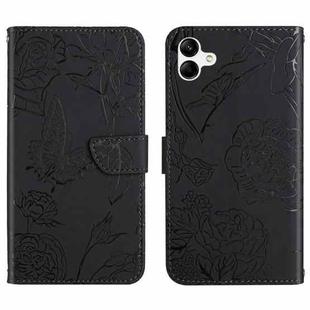 For Samsung Galaxy F14 Global HT03 Skin Feel Butterfly Embossed Flip Leather Phone Case(Black)