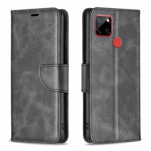 For Nokia C12 Lambskin Texture Pure Color Flip Leather Phone Case(Black)