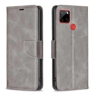 For Nokia C12 Lambskin Texture Pure Color Flip Leather Phone Case(Grey)