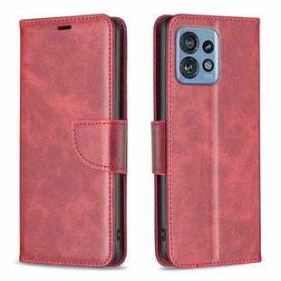 For Motorola Edge 40 Pro 5G / Moto X40 / X40 Pro Lambskin Texture Pure Color Flip Leather Phone Case(Red)