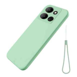 For Infinix Smart 7 India Pure Color Liquid Silicone Shockproof Phone Case(Green)