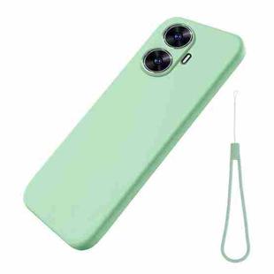 For Realme C55 Pure Color Liquid Silicone Shockproof Phone Case(Green)