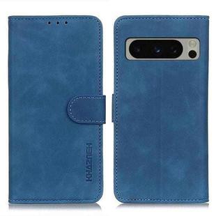For Google Pixel 8 Pro KHAZNEH Retro Texture Flip Leather Phone Case(Blue)