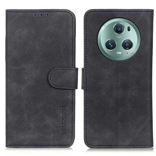 For Honor Magic5 Pro KHAZNEH Retro Texture Flip Leather Phone Case(Black)