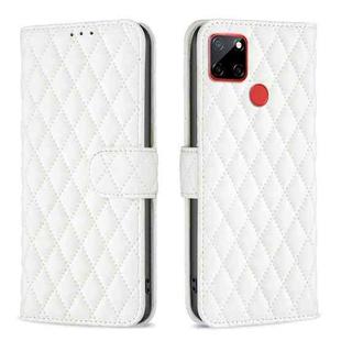For Nokia C12 Diamond Lattice Wallet Flip Leather Phone Case(White)