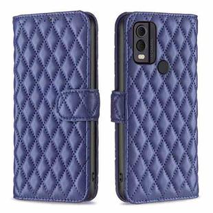 For Nokia C22 Diamond Lattice Wallet Flip Leather Phone Case(Blue)