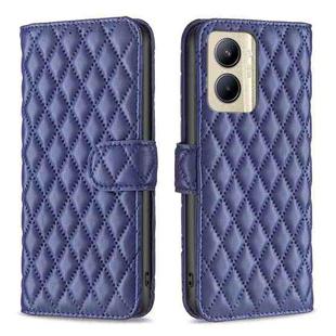 For Realme C33 Diamond Lattice Wallet Flip Leather Phone Case(Blue)