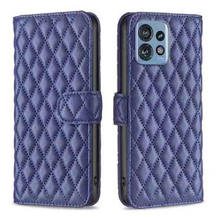 For Motorola Edge 40 Pro 5G / Moto X40 / X40 Pro Diamond Lattice Wallet Flip Leather Phone Case(Blue)