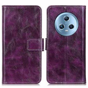 For Honor Magic5 Retro Crazy Horse Texture Flip Leather Phone Case(Purple)