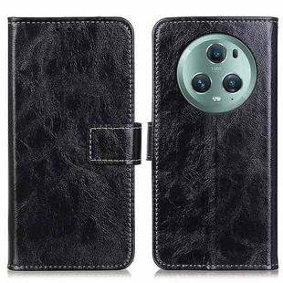 For Honor Magic5 Pro Retro Crazy Horse Texture Flip Leather Phone Case(Black)