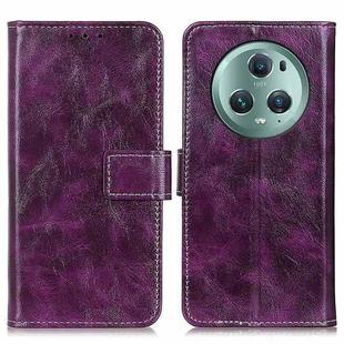 For Honor Magic5 Pro Retro Crazy Horse Texture Flip Leather Phone Case(Purple)
