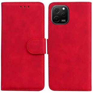 For Huawei nova Y61 / Enjoy 50z Skin Feel Pure Color Flip Leather Phone Case(Red)