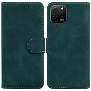 For Huawei nova Y61 / Enjoy 50z Skin Feel Pure Color Flip Leather Phone Case(Green)