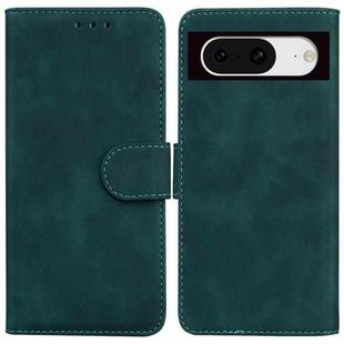 For Google Pixel 8 Skin Feel Pure Color Flip Leather Phone Case(Green)