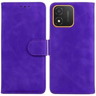 For Honor X5 Skin Feel Pure Color Flip Leather Phone Case(Purple)