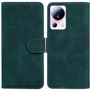 For Xiaomi 13 Lite / Civi 2 Skin Feel Pure Color Flip Leather Phone Case(Green)