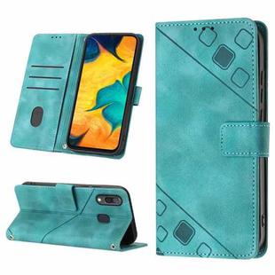 For Samsung Galaxy A30 / A20 / M10s Skin-feel Embossed Leather Phone Case(Green)