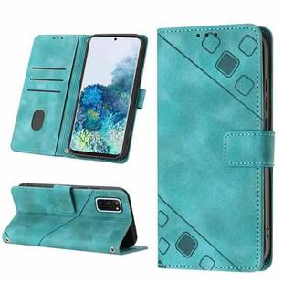 For Samsung Galaxy S20 Skin-feel Embossed Leather Phone Case(Green)