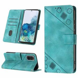 For Samsung Galaxy S20+ Skin-feel Embossed Leather Phone Case(Green)