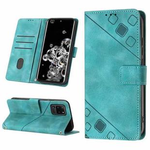 For Samsung Galaxy S20 Ultra Skin-feel Embossed Leather Phone Case(Green)