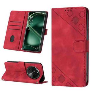 For OPPO Find X6 Skin-feel Embossed Leather Phone Case(Red)