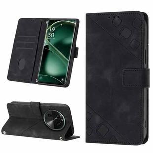 For OPPO Find X6 Skin-feel Embossed Leather Phone Case(Black)