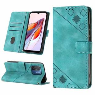 For Xiaomi Poco C55 / Redmi 12C / 11A Skin-feel Embossed Leather Phone Case(Green)